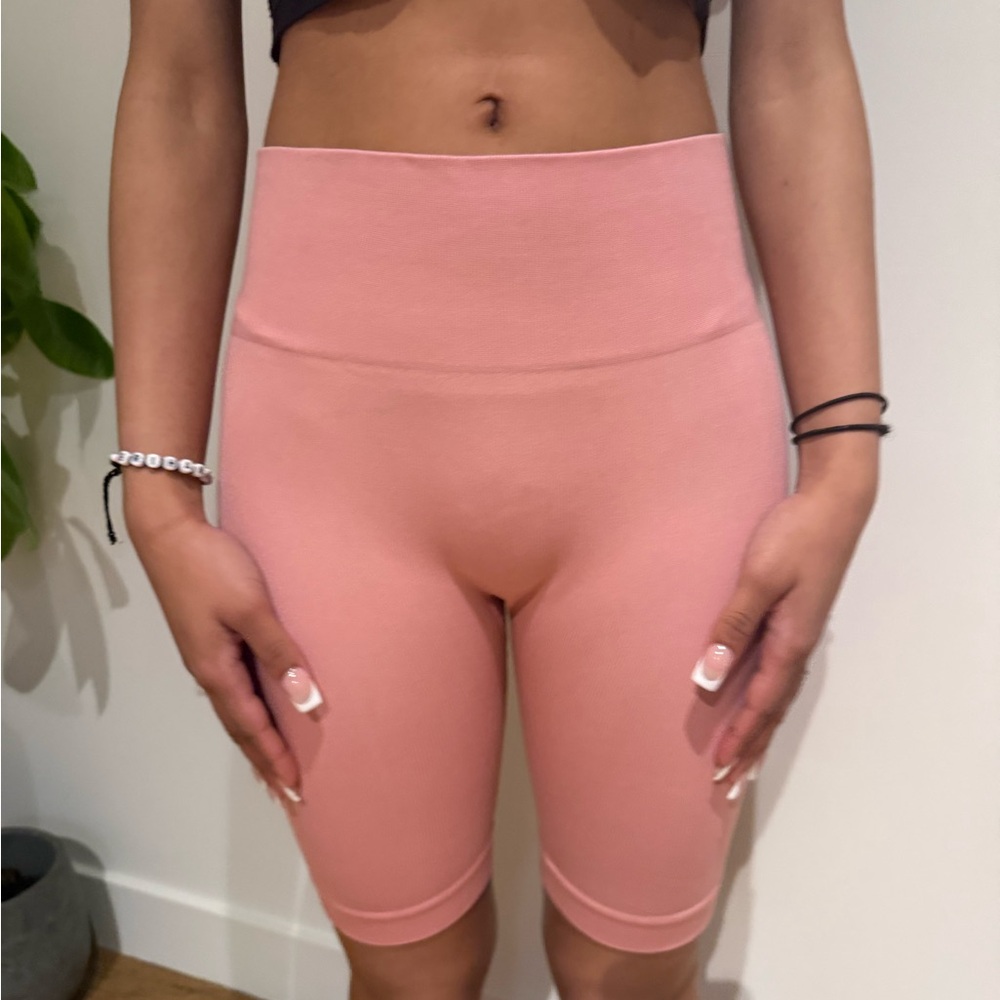 Women's Pink High-Waisted Shorts